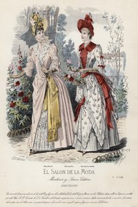 Planche de mode française, fin du XIXe siècle - French School