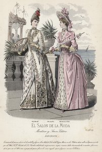 Planche de mode française, fin du XIXe siècle - French School