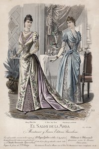 Planche de mode française, fin du XIXe siècle - French School