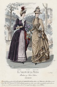Planche de mode française, fin du XIXe siècle - French School