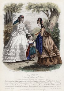 Planche de mode française, fin du XIXe siècle - French School