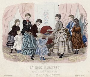 Planche de mode française, fin du 19e siècle