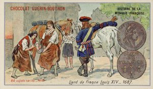 Liard français du règne de Louis XIV - French School