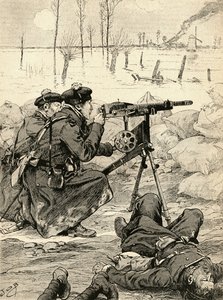 Équipe de mitrailleuses françaises à la bataille de l