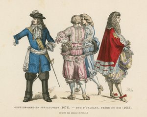 Costumes masculins français, XVIIe siècle - French School