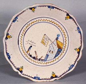 Révolution française : assiette avec représentation de l