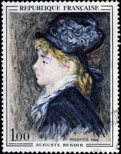 Timbre français avec peinture d