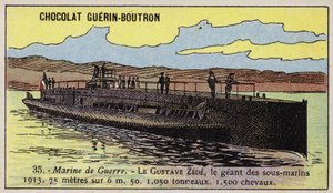 Sous-marin français Gustave Zede - French School