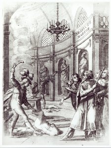 Frontispice pour Polyeucte par Pierre Corneille (1606-84) publié en 1643 - French School