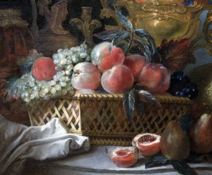 Vase de fruits et panier (détail). c.1770 - French School
