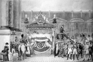 Funérailles du roi Louis XVIII de France en septembre 1824 - French School