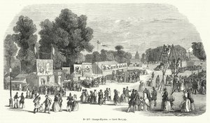Fête foraine sur le Carré Marigny, Champs-Élysées, Paris - French School