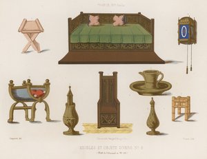 Mobilier et divers objets de la France du XIVe siècle - French School