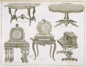 Conceptions de meubles par Lefevre-Chauveaux, de l