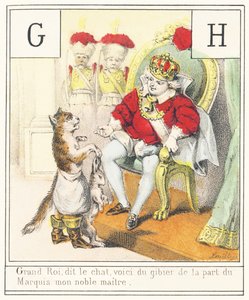 G H : Grand Roi, dit le chat, voici du gibier du Marquis mon noble maître - French School