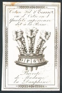 G P & F, carte de visite - French School