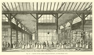 Galeries de bois, ancien camp des Tartares, au Palais-Royal, 1825 - French School