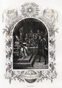 Galilée (ou Galileo Galilei (1564-1642)) devant le Saint-Office au Vatican. L
