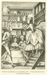 Gantière ou parfumeuse au dix-huitième siècle - French School