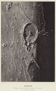 Gassendi, Montagnes Lunaires (litho)