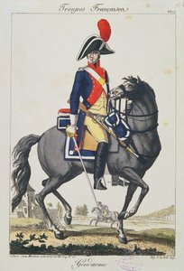 Gendarme monté sur un cheval, 1807 - French School