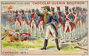 Le général Cambronne à la bataille de Waterloo - French School