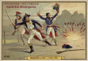 Le général Masséna à la bataille de Lodi, Italie, 10 mai 1796
