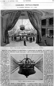 Vue générale du Cyclorama électrique Chase, tirée de La Nature, 1896 - French School