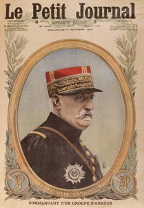 Général de Castelnau, illustration de couverture du Petit Journal, supplément illustré, 17 octobre 1915 - French School
