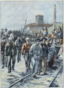 Grève générale des mineurs dans le nord de la France, dans "Le Petit Parisien" - French School