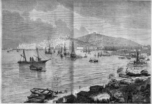 Vue générale de Gaète, Italie