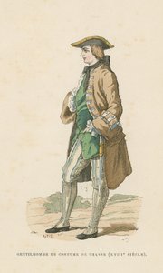 Gentilhomme en tenue de chasse, XVIIIe siècle - French School