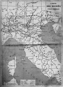 Carte géographique des duchés de l