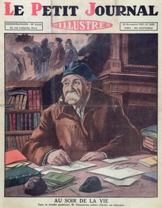 Georges Clemenceau (1841-1929) âgé, couverture de Le Petit Journal 10 novembre 1929 - French School