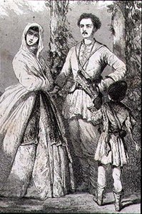 Costumes géorgiens dans les années 1860 - French School