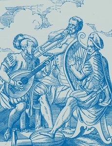 Musiciens allemands jouant du luth et de la guitare - French School