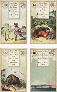 Édition allemande du jeu de cartomancie français Lenormand : L