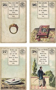 Édition allemande du jeu de cartomancie français Lenormand : L