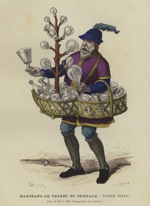 Vendeur de verre et de cristal, 15ème siècle - French School