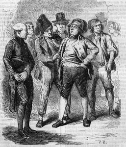 Goriot était président de sa section pendant la Révolution. Gravure du milieu du XIXe siècle. Illustration pour « Le Père Goriot » par Honoré de Balzac - French School