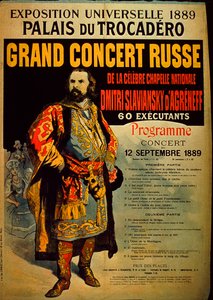 Programme du Grand Concert Russe, 1889