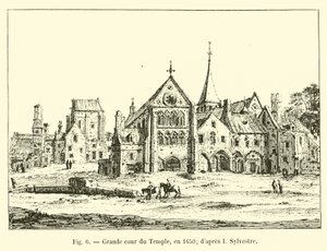 Grande cour du Temple, en 1650 - French School