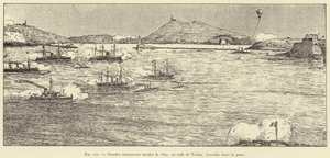Grandes manœuvres navales de 1891, en rade de Toulon; l