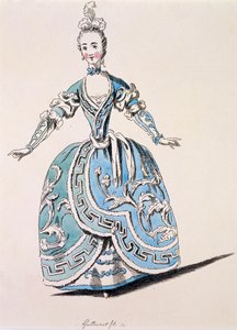 Costume grec pour le chœur dans Scanderbeg, fac-similé par A. Guillaumot fils, 1763 (gravure à la main) - French School
