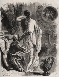 Mythologie grecque : le roi de Lydie Candaule montre sa femme nue à son confident Gygès, caché dans l
