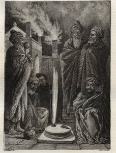 Guèbre (ou Zoroastrien) près de Bakou (Bakou, Azerbaïdjan) - Adorateurs du feu - Nouvelle Encyclopédie Nationale par Maurice La Charest - 1870