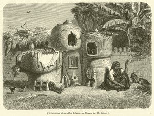 Habitation et meubles fellahs - French School