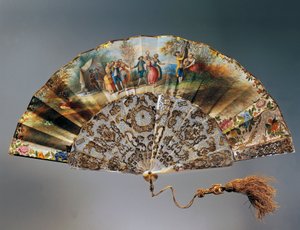 Éventail avec scène d