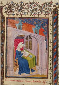 Christine de Pisan écrivant à son bureau, de 