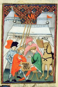 Ulysse jouant aux échecs, copie parisienne, c.1410-15 - French School